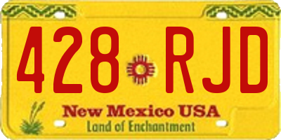 NM license plate 428RJD