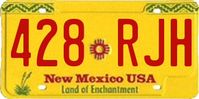NM license plate 428RJH