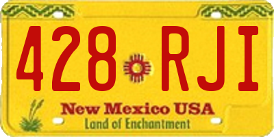 NM license plate 428RJI