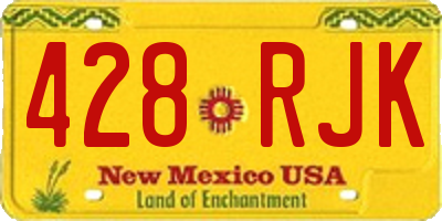 NM license plate 428RJK