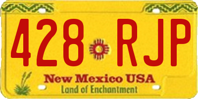 NM license plate 428RJP