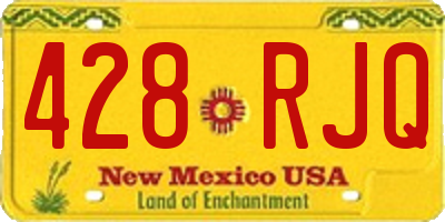 NM license plate 428RJQ