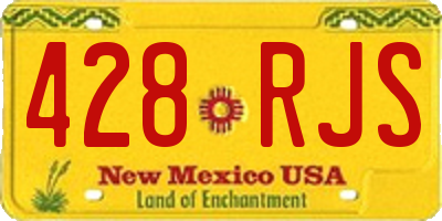NM license plate 428RJS
