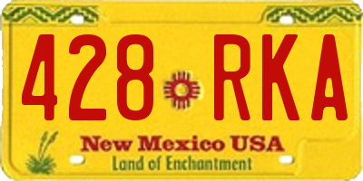 NM license plate 428RKA