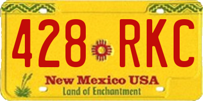 NM license plate 428RKC