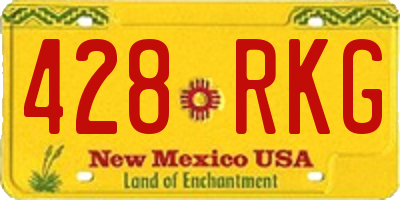NM license plate 428RKG