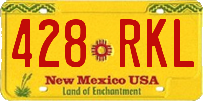NM license plate 428RKL