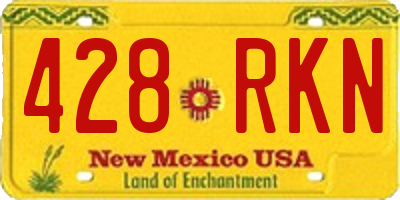 NM license plate 428RKN
