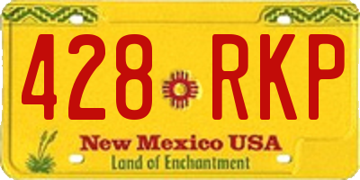 NM license plate 428RKP