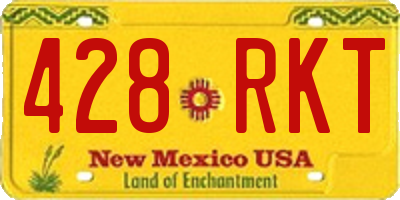 NM license plate 428RKT