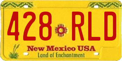 NM license plate 428RLD