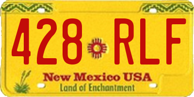 NM license plate 428RLF