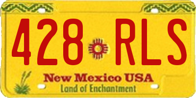 NM license plate 428RLS
