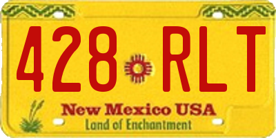 NM license plate 428RLT