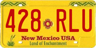 NM license plate 428RLU