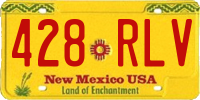 NM license plate 428RLV