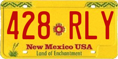 NM license plate 428RLY