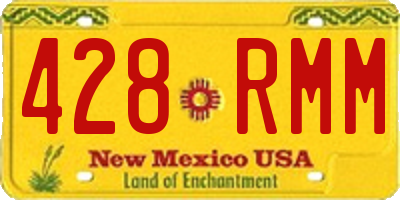 NM license plate 428RMM