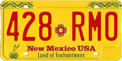 NM license plate 428RMO