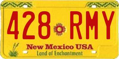 NM license plate 428RMY
