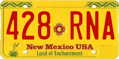 NM license plate 428RNA
