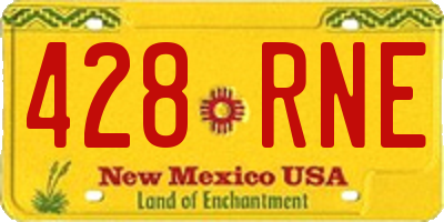 NM license plate 428RNE