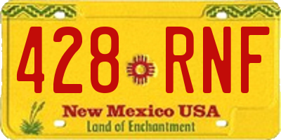 NM license plate 428RNF