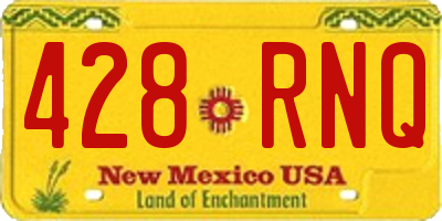 NM license plate 428RNQ