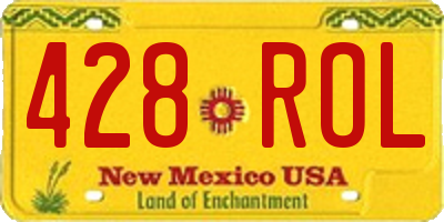 NM license plate 428ROL