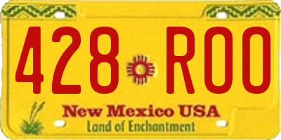 NM license plate 428ROO
