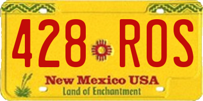 NM license plate 428ROS