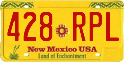 NM license plate 428RPL