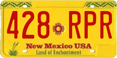 NM license plate 428RPR