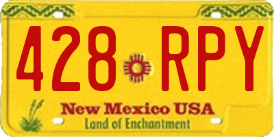 NM license plate 428RPY