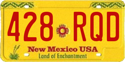 NM license plate 428RQD