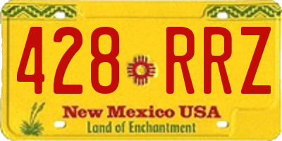 NM license plate 428RRZ