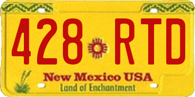 NM license plate 428RTD