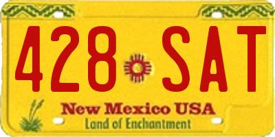 NM license plate 428SAT