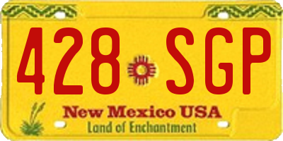 NM license plate 428SGP