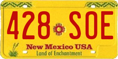 NM license plate 428SOE