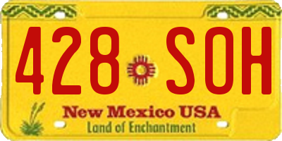 NM license plate 428SOH