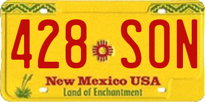 NM license plate 428SON