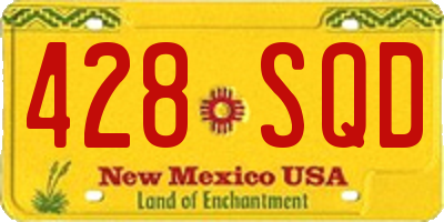 NM license plate 428SQD