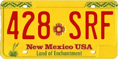 NM license plate 428SRF