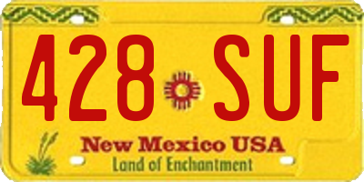 NM license plate 428SUF