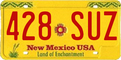 NM license plate 428SUZ