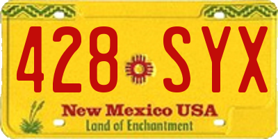 NM license plate 428SYX