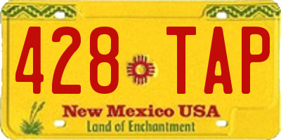 NM license plate 428TAP