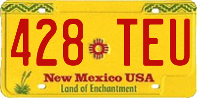 NM license plate 428TEU