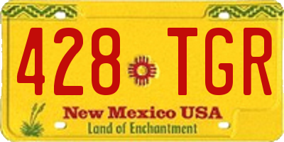NM license plate 428TGR